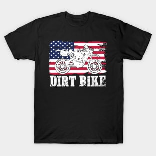 Motocross Bike Motorcycle Dirt Bike Pride Flag T-Shirt